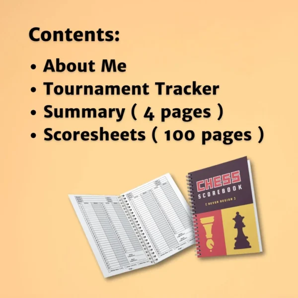 Chess Scorebook / Buku Notasi Catur (100 games 55 moves) - Image 2